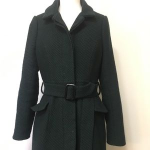 Romy Brand Emerald Green Pea Coat with Belt
